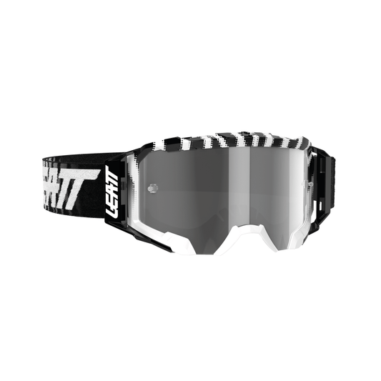 LEATT GOGGLE VELOCITY 5.5 ZEBRA - LIGHT GREY LENS (r) - ACE Race Shop
