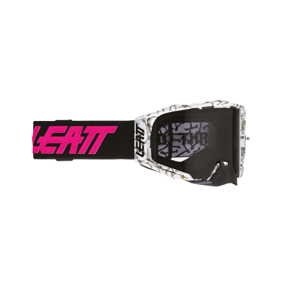 LEATT GOGGLE VELOCITY 6.5 BONES - SMOKE LENS (r) - ACE Race Shop