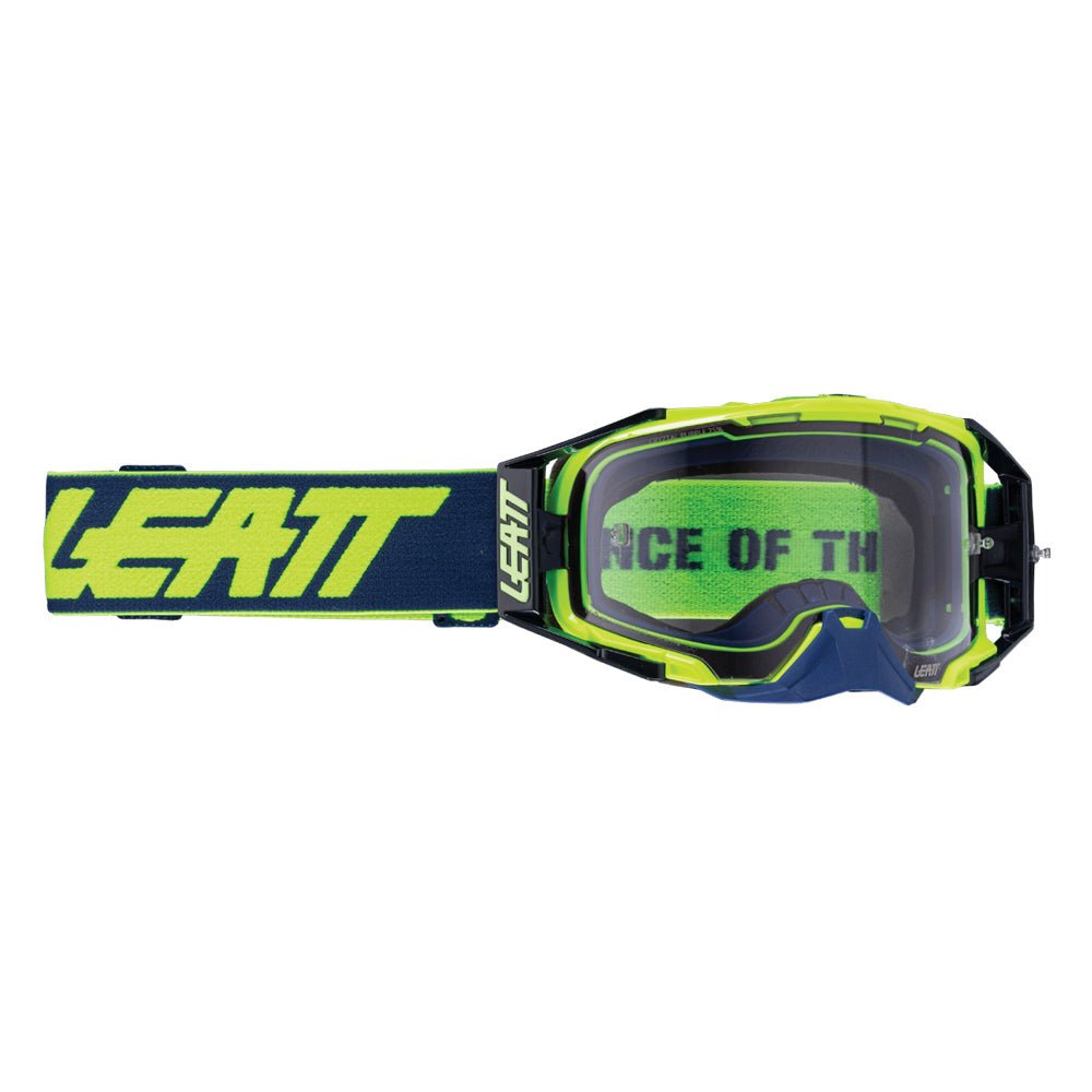 LEATT GOGGLE VELOCITY 6.5 CRYZTAL LIME - LENS PURPLE 75 VLT - ACE Race Shop