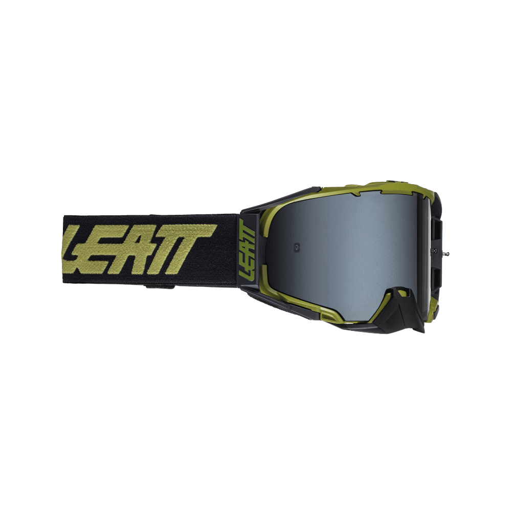 LEATT GOGGLE VELOCITY 6.5 DESERT SAND/LIME - PLATINUM LENS - ACE Race Shop