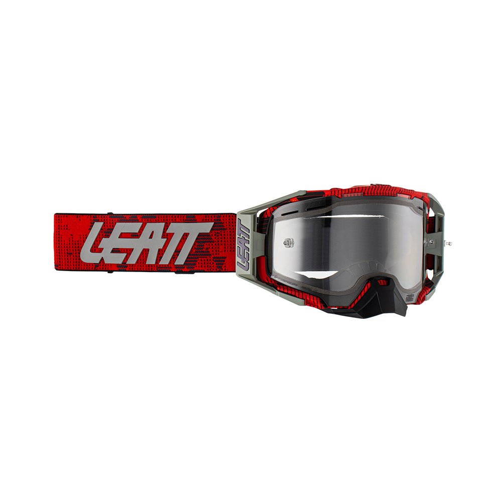 LEATT GOGGLE VELOCITY 6.5 ENDURO JW22 RED - CLEAR LENS - ACE Race Shop