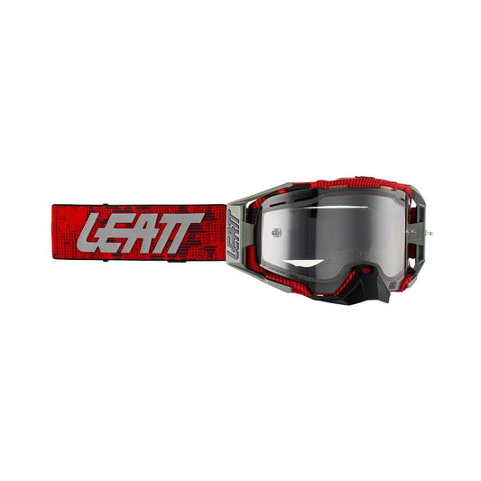 LEATT GOGGLE VELOCITY 6.5 ENDURO JW22 RED - CLEAR LENS - ACE Race Shop