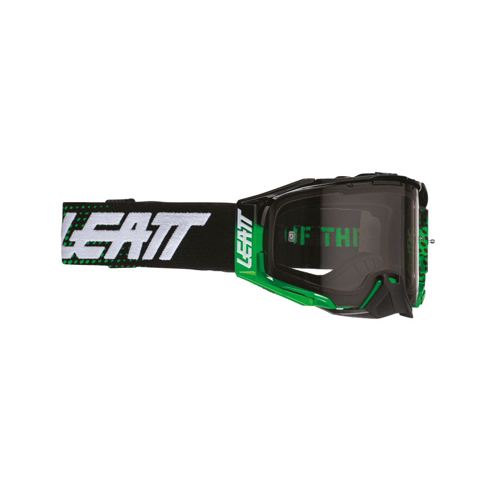 LEATT GOGGLE VELOCITY 6.5 NEON LIME - LIGHT GREY LENS (r) - ACE Race Shop