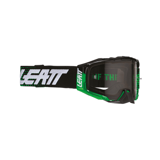 LEATT GOGGLE VELOCITY 6.5 NEON LIME - LIGHT GREY LENS (r) - ACE Race Shop