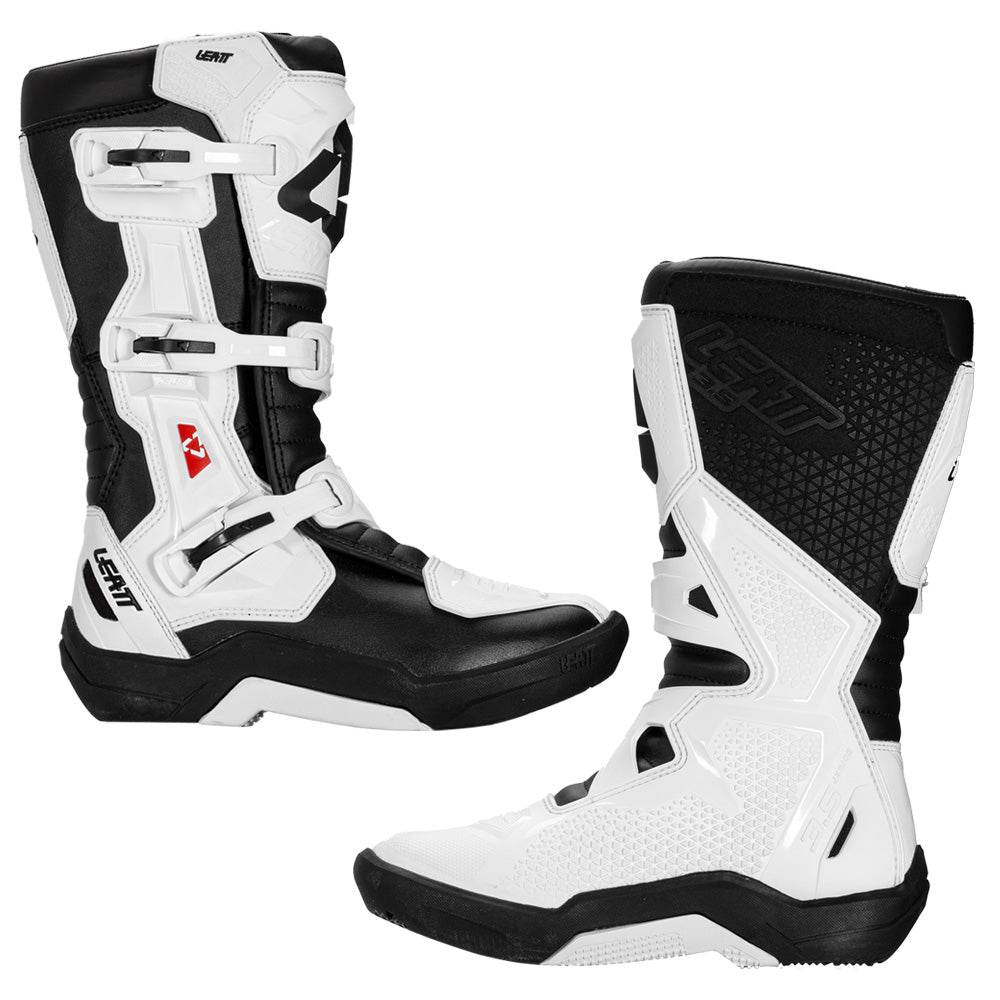 LEATT MOTOCROSS BOOT 3.5 JUNIOR YOUTH KIDS - WHITE - ACE Race Shop