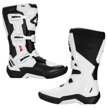 LEATT MOTOCROSS BOOT 3.5 JUNIOR YOUTH KIDS - WHITE - ACE Race Shop