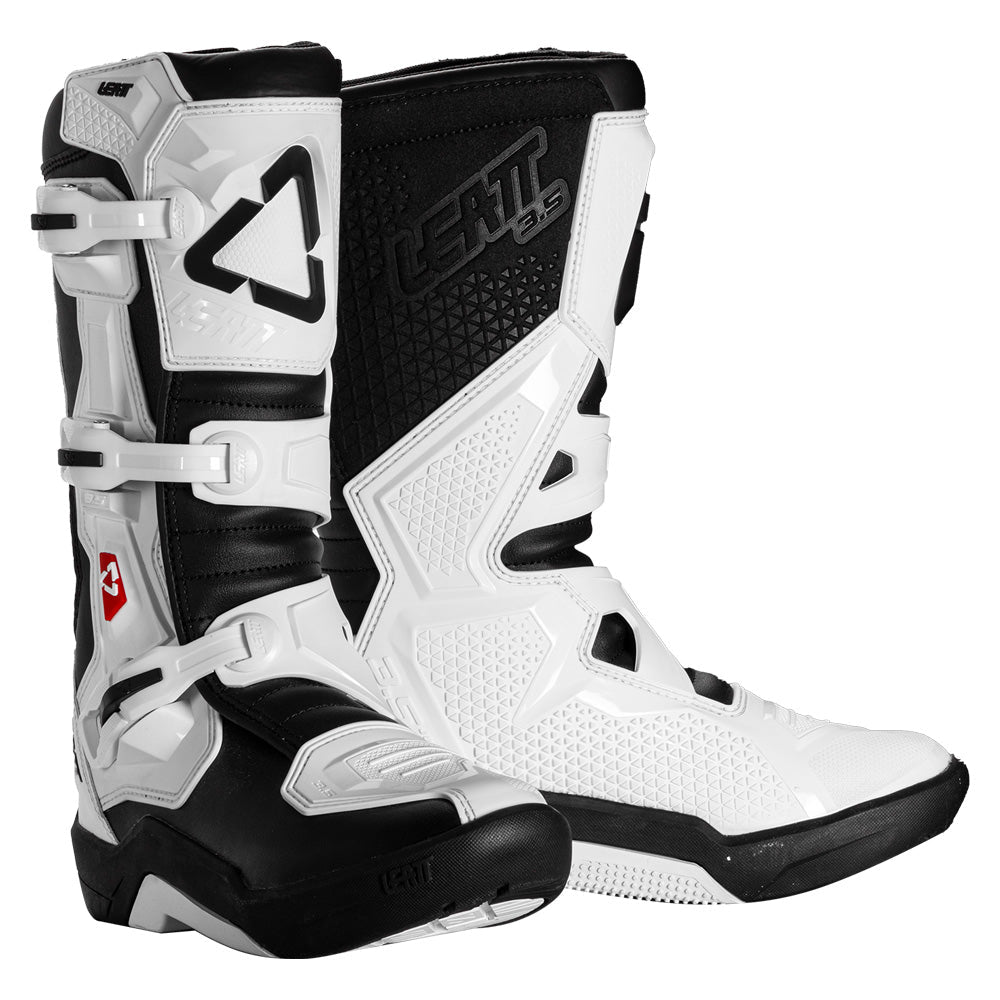 LEATT MOTOCROSS BOOT 3.5 JUNIOR YOUTH KIDS - WHITE - ACE Race Shop