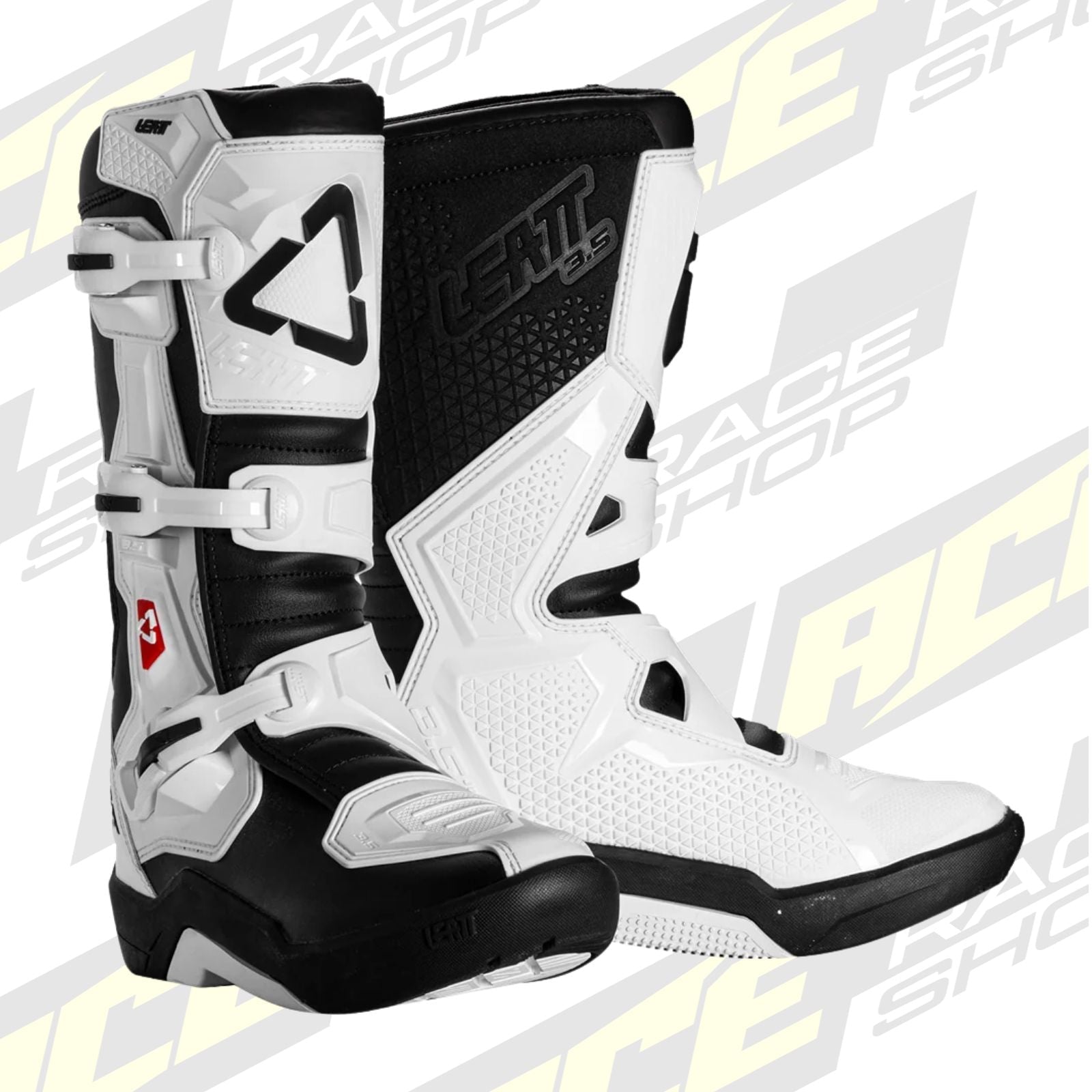 LEATT MOTOCROSS BOOT 3.5 JUNIOR YOUTH KIDS - WHITE - ACE Race Shop