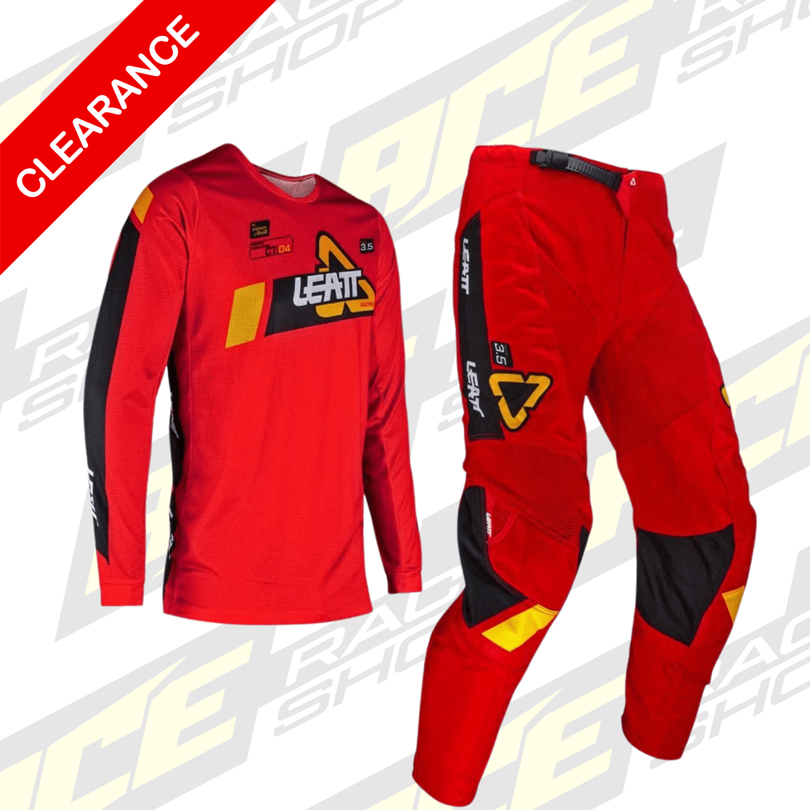 LEATT MOTOCROSS & ENDURO 3.5 RED KIT COMBO - ACE Race Shop