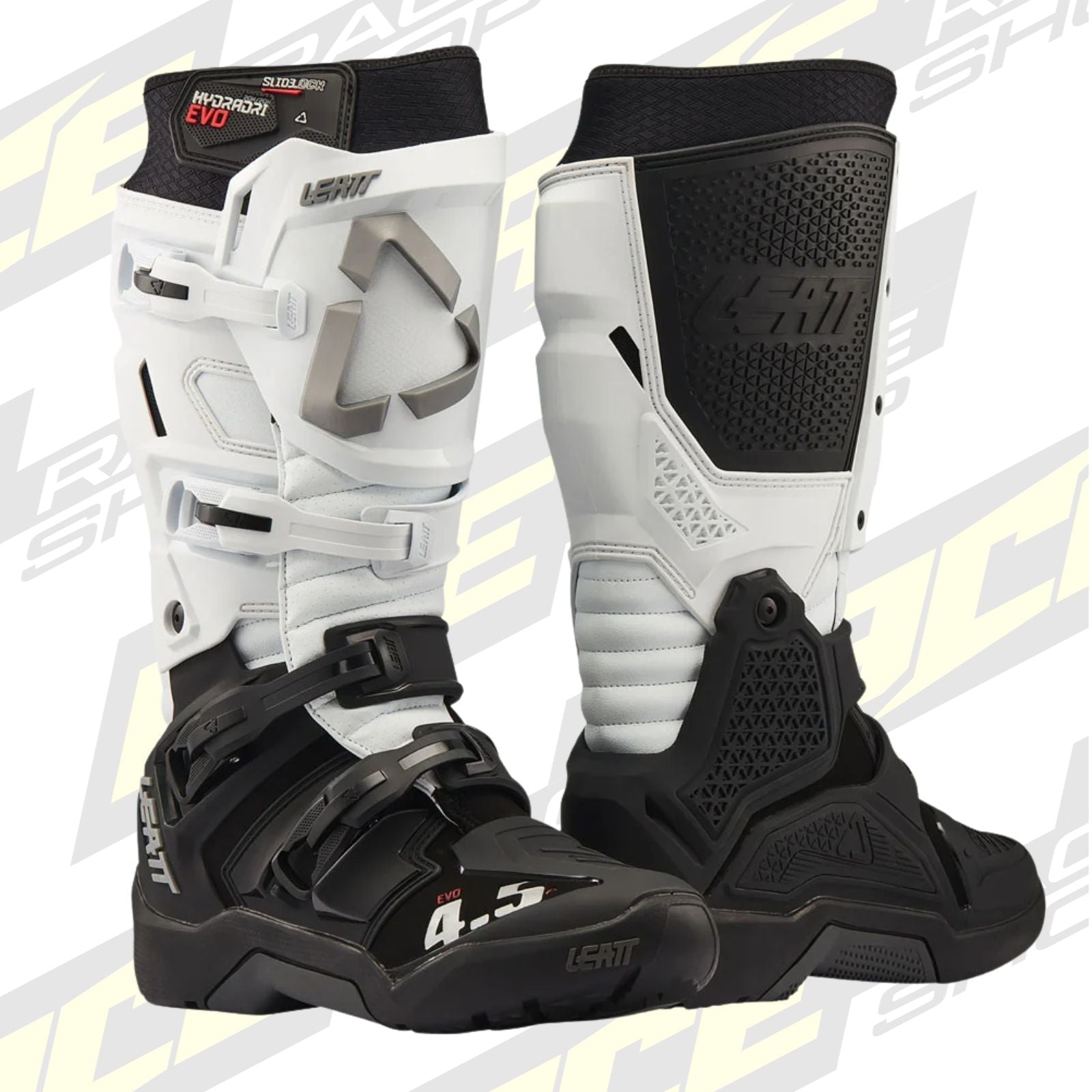 LEATT MOTOCROSS ENDURO BOOT MOTO 4.5 HYDRADRI EVO WATERPROOF - WHITE - ACE Race Shop