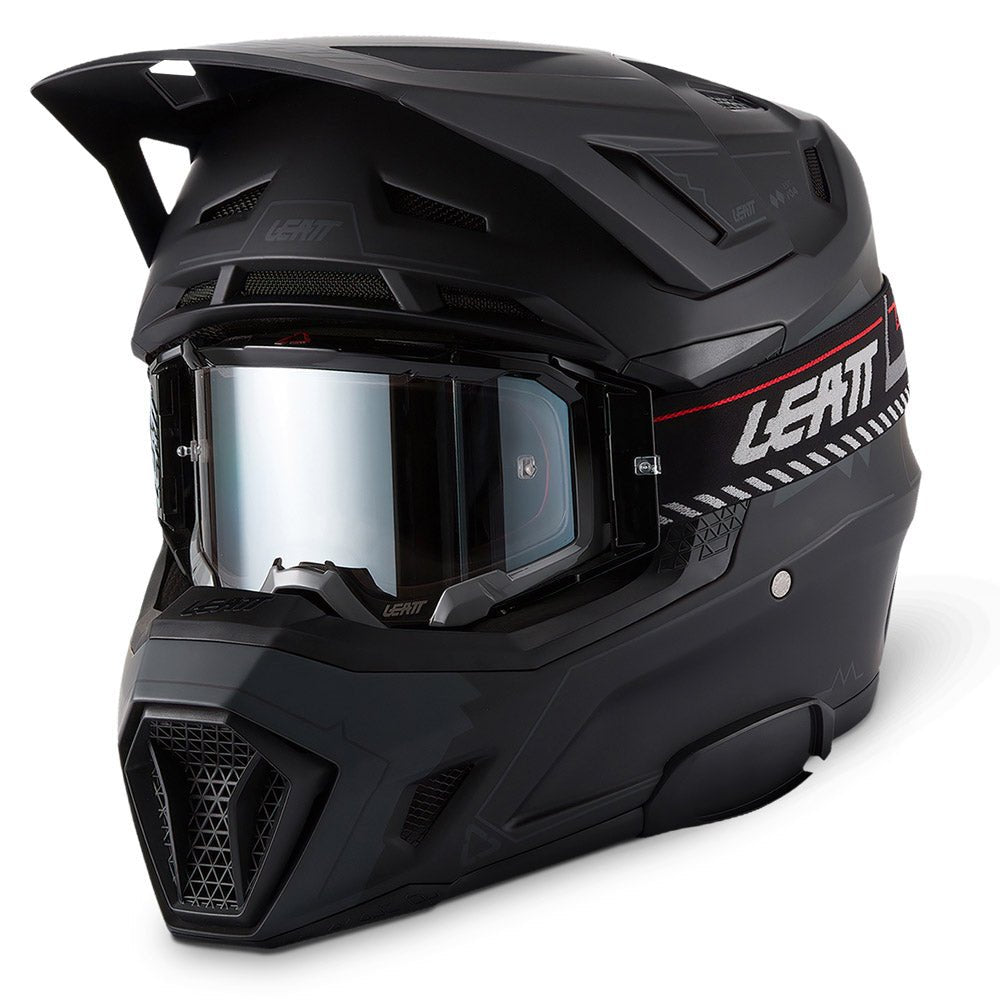 LEATT MOTOCROSS ENDURO HELMET MOTO 7.5 CARDO SYSTEM BUILT IN - BLACK - ACE Race Shop