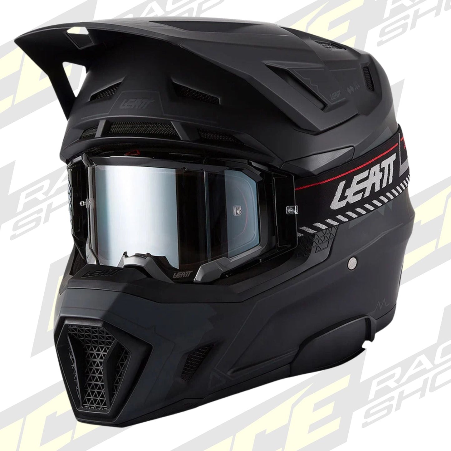 LEATT MOTOCROSS ENDURO HELMET MOTO 7.5 CARDO SYSTEM BUILT IN - BLACK - ACE Race Shop