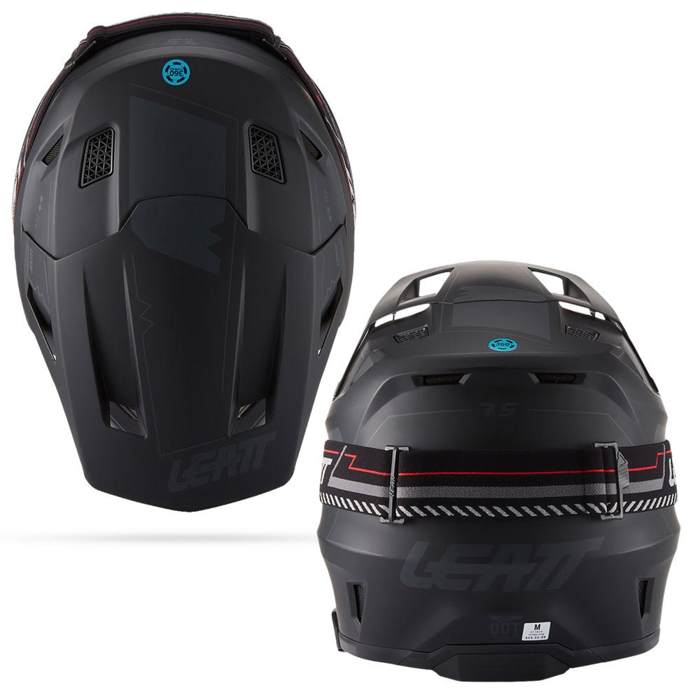 LEATT MOTOCROSS ENDURO HELMET MOTO 7.5 CARDO SYSTEM BUILT IN - BLACK - ACE Race Shop