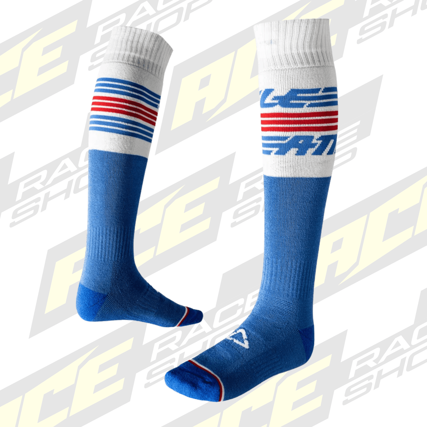 LEATT MOTOCROSS & ENDURO MOTO SOCKS STRIPES BLUE - ACE Race Shop