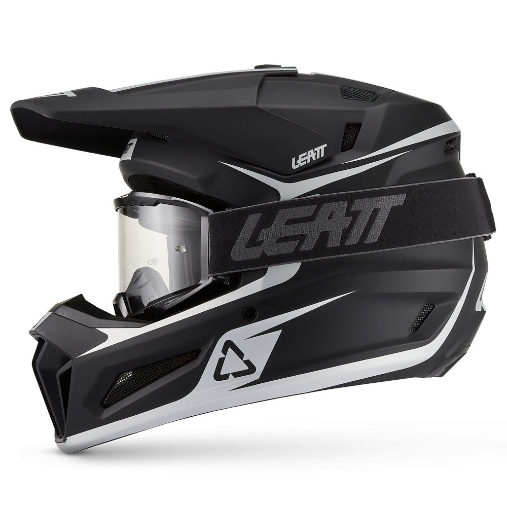 LEATT MOTOCROSS ENDURO MX HELMET MOTO 3.5 - BLACK WHITE - ACE Race Shop