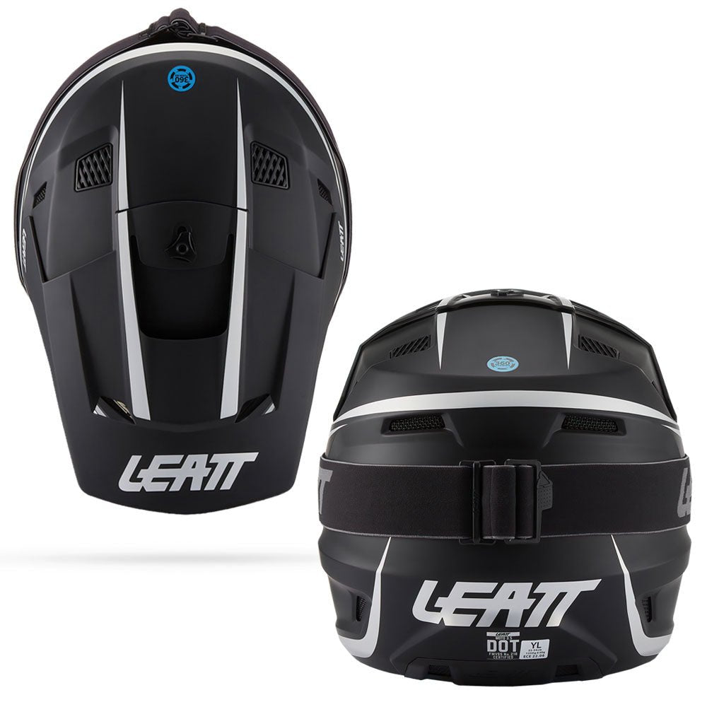 LEATT MOTOCROSS ENDURO MX HELMET MOTO 3.5 - BLACK WHITE - ACE Race Shop