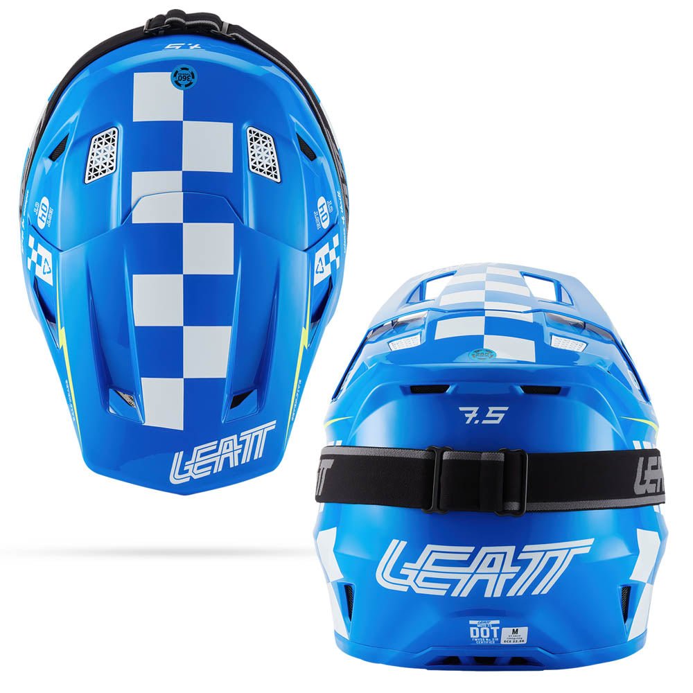 LEATT MOTOCROSS ENDURO MX HELMET MOTO 7.5 - BLUE WHITE - ACE Race Shop