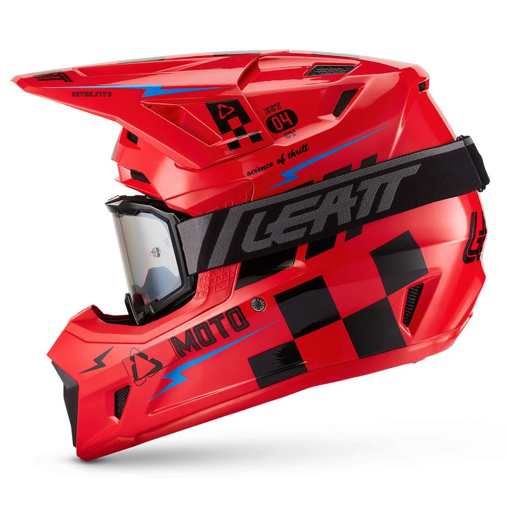 LEATT MOTOCROSS ENDURO MX MOTOX HELMET MOTO 7.5 - RED BLACK - ACE Race Shop