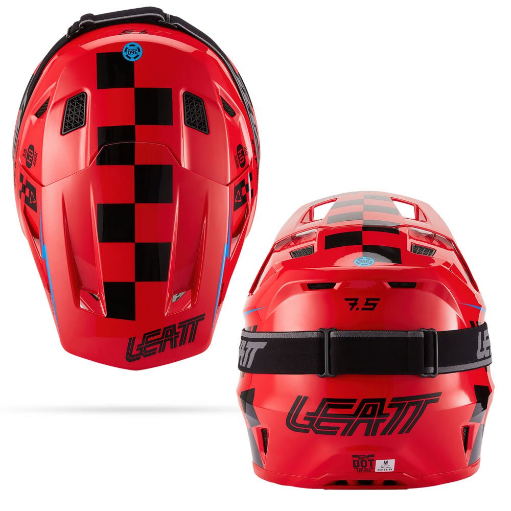LEATT MOTOCROSS ENDURO MX MOTOX HELMET MOTO 7.5 - RED BLACK - ACE Race Shop