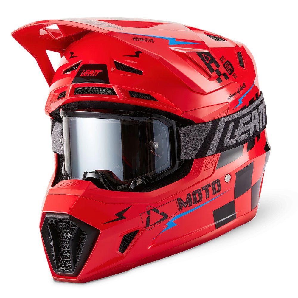 LEATT MOTOCROSS ENDURO MX MOTOX HELMET MOTO 7.5 - RED BLACK - ACE Race Shop