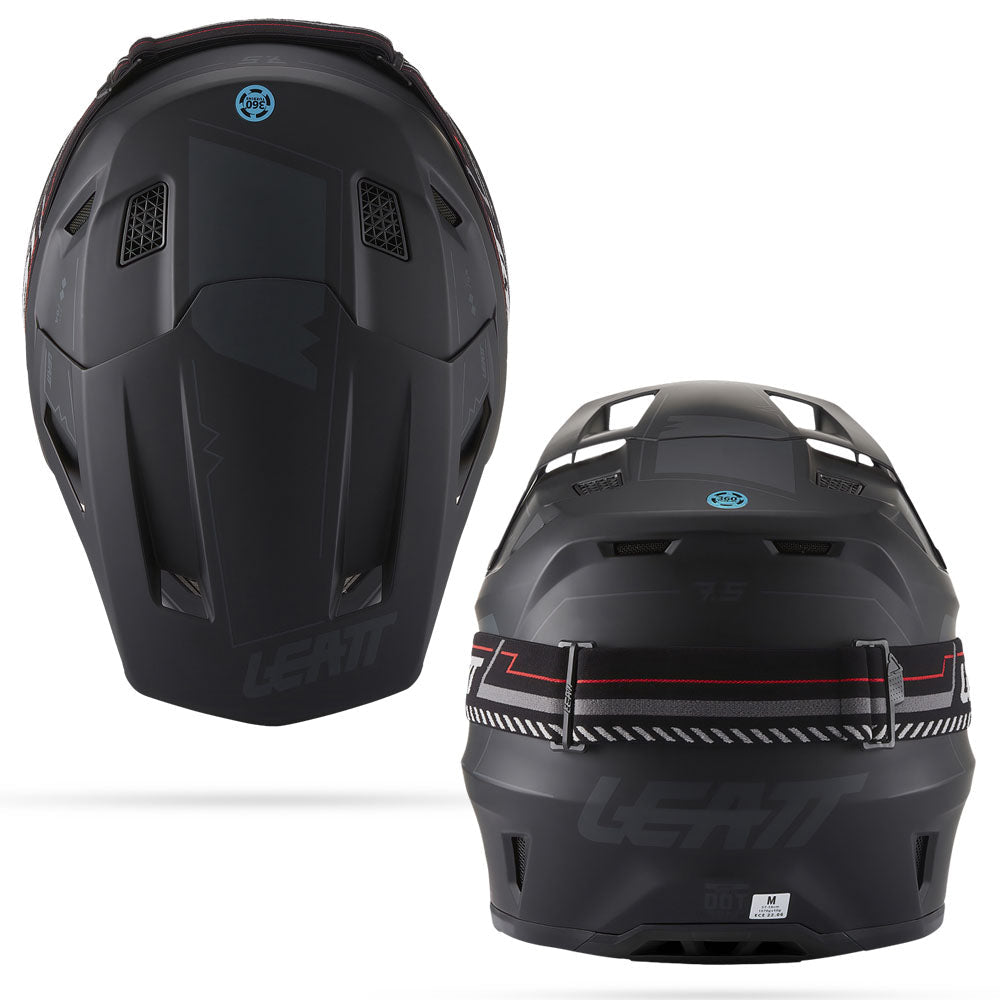 LEATT MOTOCROSS ENDURO MX MOTOX HELMET MOTO 7.5 - STEALTH BLACK - ACE Race Shop