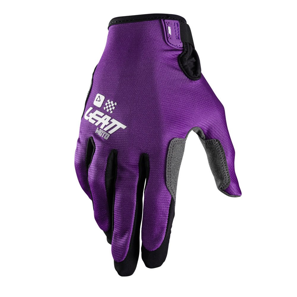 LEATT MOTOCROSS ENDURO MX MTB BMX GLOVE MOTO 1.5 GRIP R - PURPLE - ACE Race Shop
