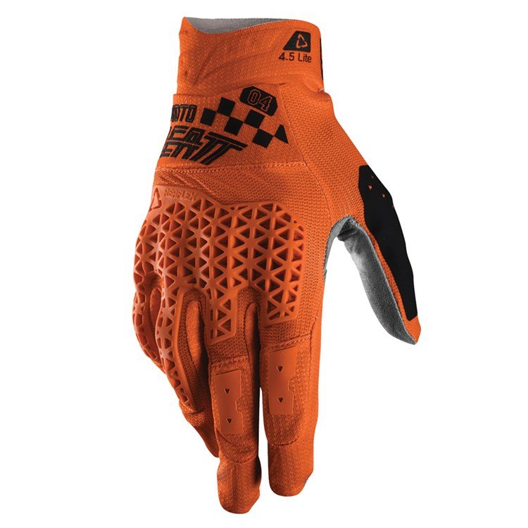 LEATT MOTOCROSS ENDURO MX MTB BMX GLOVE MOTO 4.5 LITE SPEED - ORANGE - ACE Race Shop