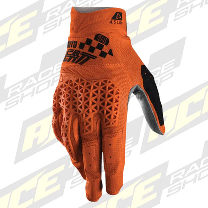 LEATT MOTOCROSS ENDURO MX MTB BMX GLOVE MOTO 4.5 LITE SPEED - ORANGE - ACE Race Shop