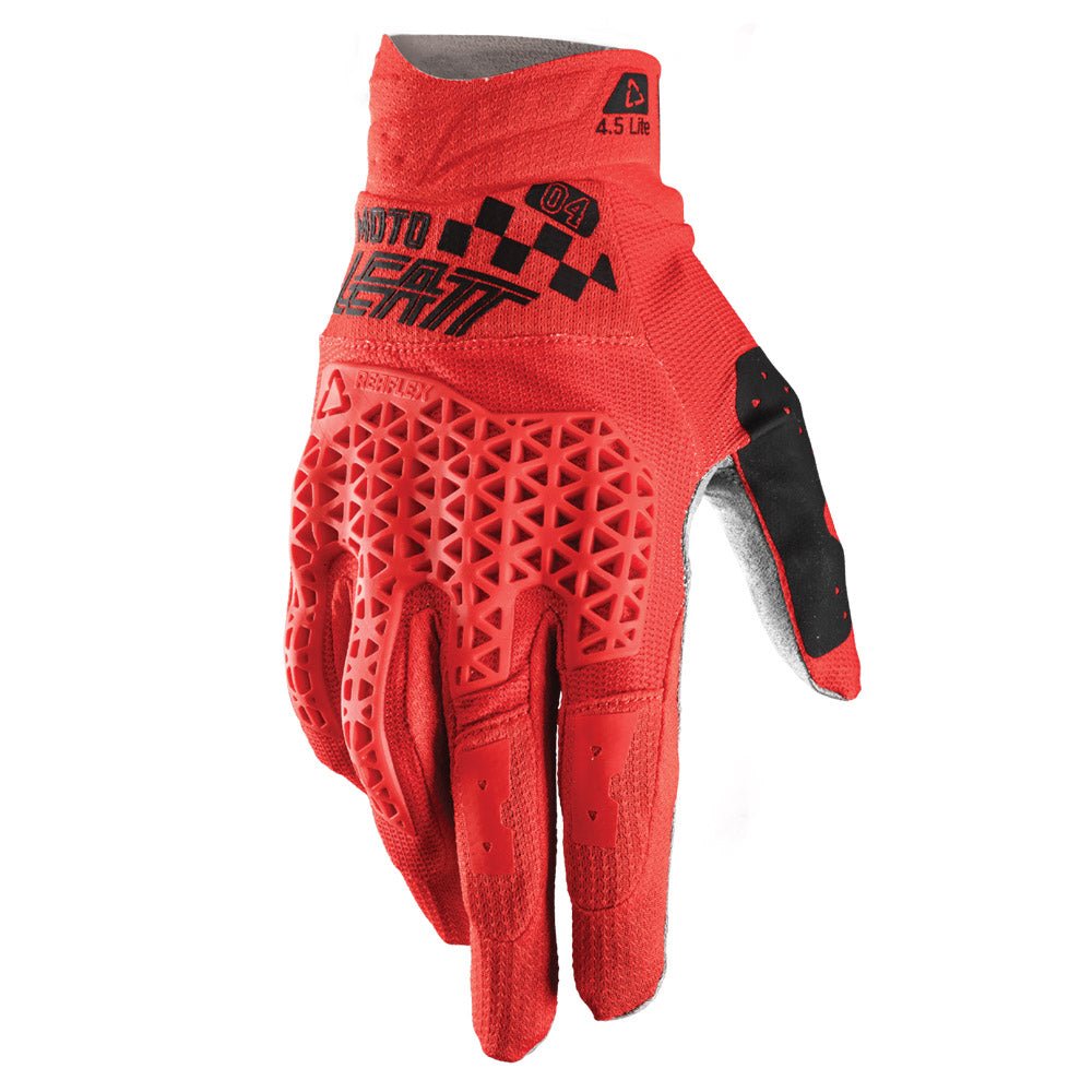 LEATT MOTOCROSS ENDURO MX MTB BMX GLOVE MOTO 4.5 LITE SPEED - RED - ACE Race Shop
