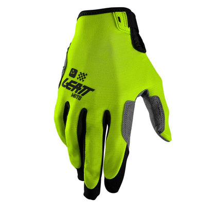 LEATT MOTOCROSS ENDURO MX MTB GLOVE MOTO 1.5 GRIP R - NEON YELLOW - ACE Race Shop