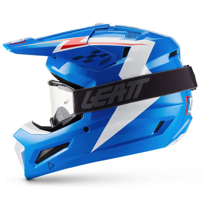 LEATT MOTOCROSS ENDURO MX OFFROAD HELMET MOTO 3.5 - BLUE WHITE - ACE Race Shop