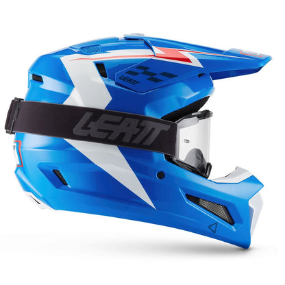 LEATT MOTOCROSS ENDURO MX OFFROAD HELMET MOTO 3.5 - BLUE WHITE - ACE Race Shop