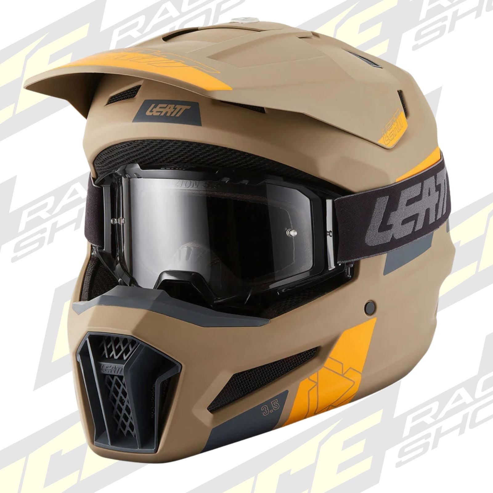 LEATT MOTOCROSS ENDURO MX OFFROAD HELMET MOTO 3.5 - KHAKI BROWN ORANGE - ACE Race Shop