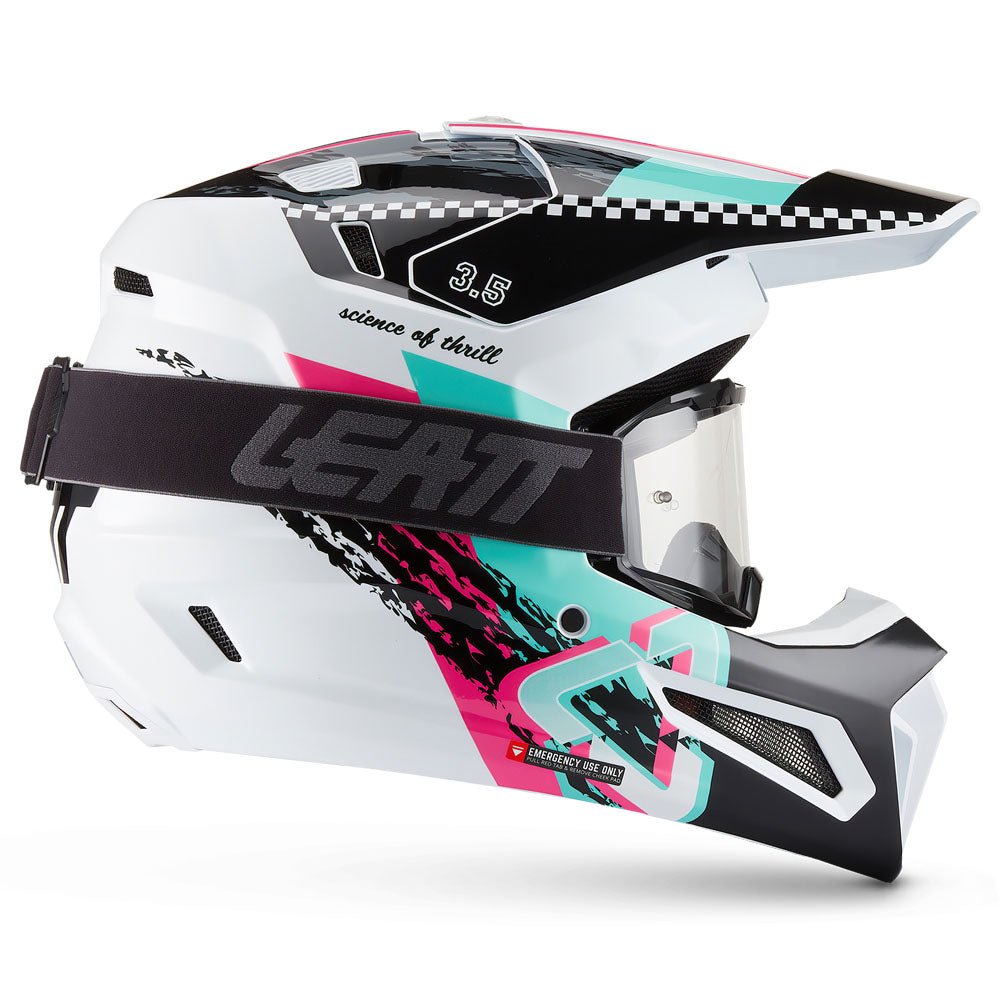 LEATT MOTOCROSS ENDURO MX OFFROAD HELMET MOTO 3.5 - PINK BLACK WHITE - ACE Race Shop