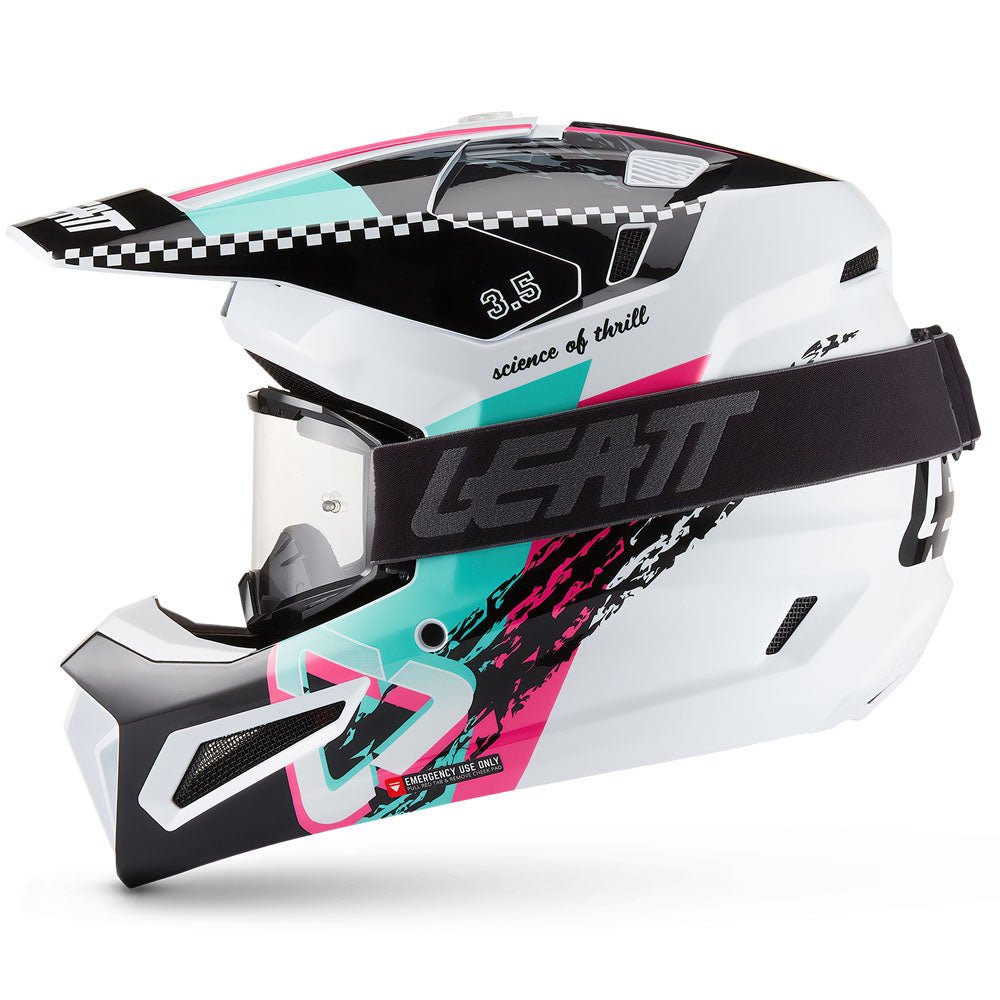 LEATT MOTOCROSS ENDURO MX OFFROAD HELMET MOTO 3.5 - PINK BLACK WHITE - ACE Race Shop