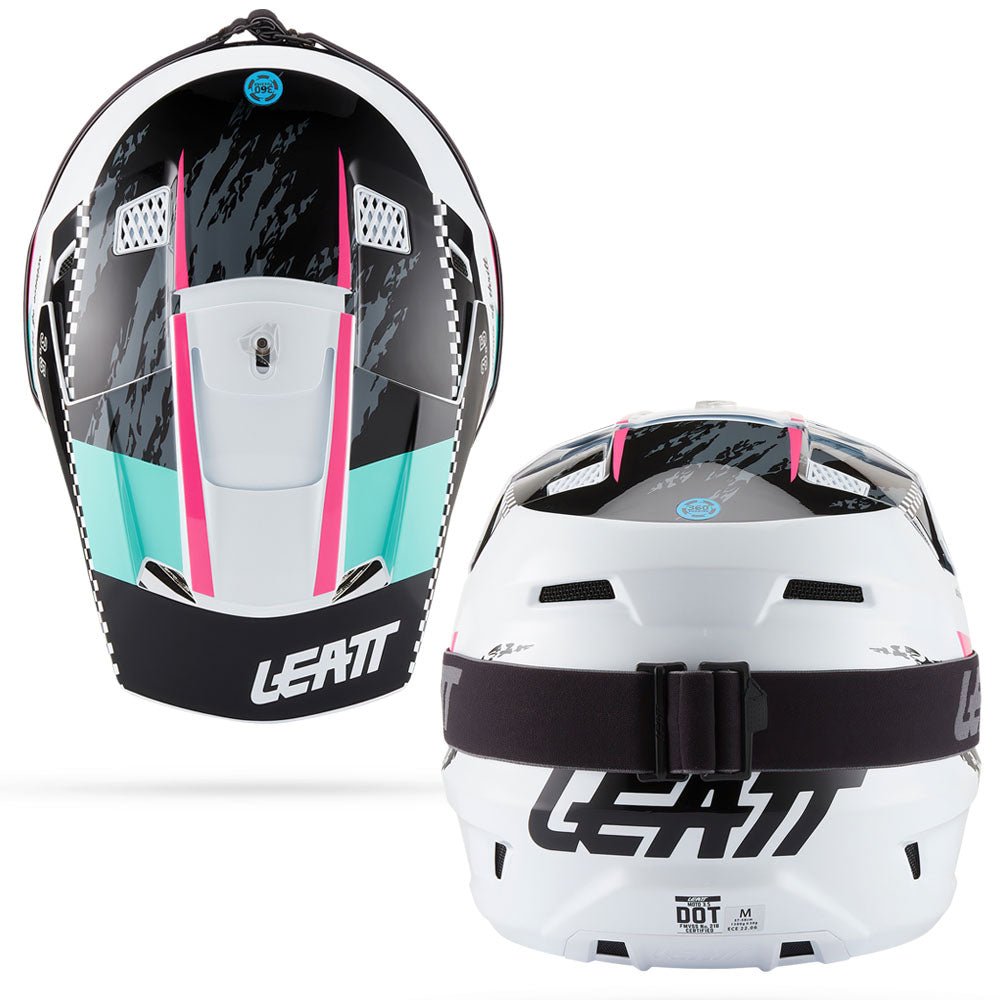 LEATT MOTOCROSS ENDURO MX OFFROAD HELMET MOTO 3.5 - PINK BLACK WHITE - ACE Race Shop
