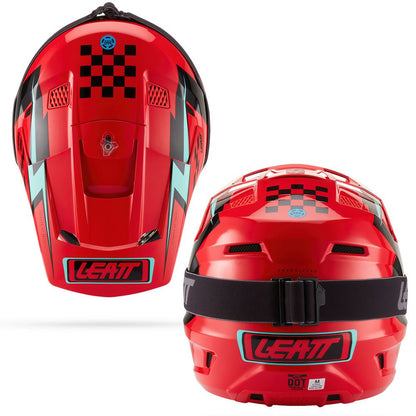 LEATT MOTOCROSS ENDURO MX OFFROAD HELMET MOTO 3.5 - RED BLACK - ACE Race Shop