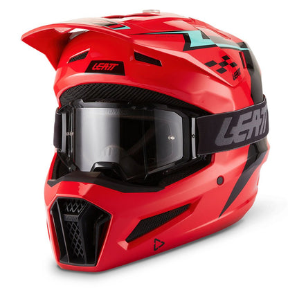 LEATT MOTOCROSS ENDURO MX OFFROAD HELMET MOTO 3.5 - RED BLACK - ACE Race Shop