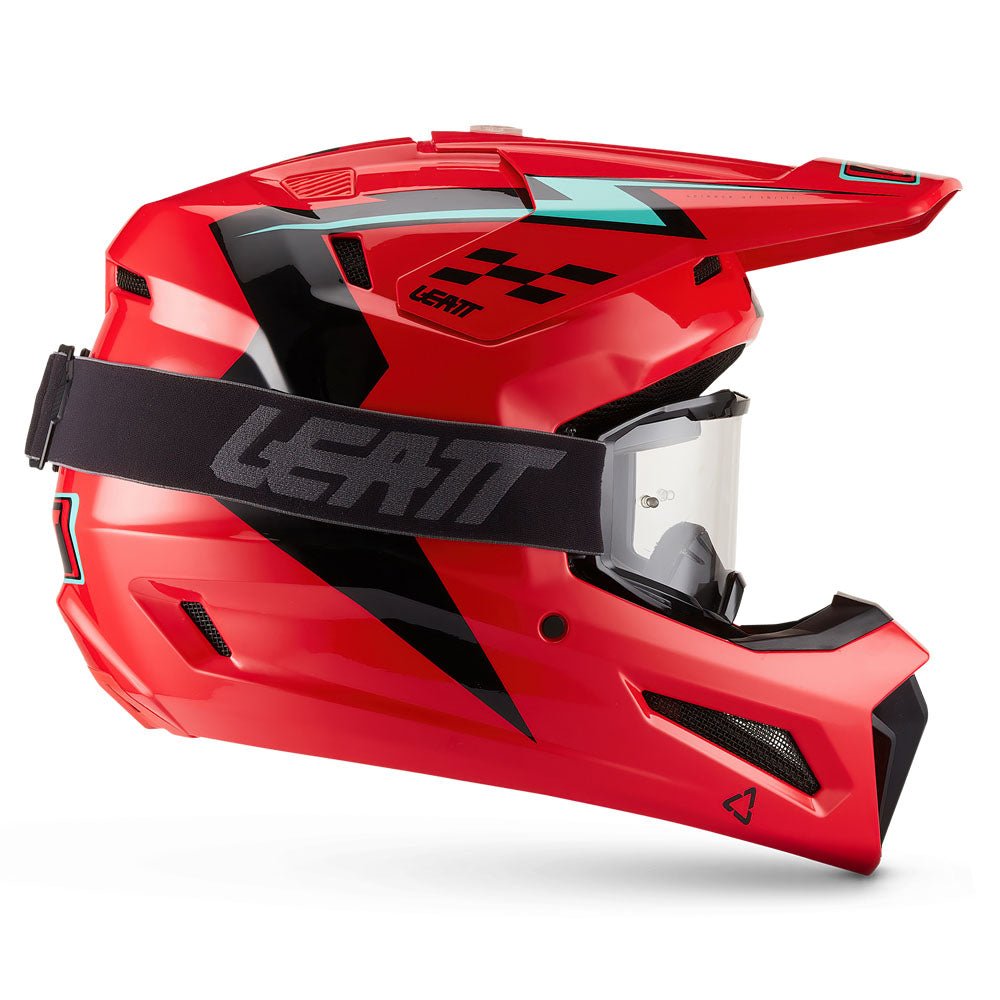 LEATT MOTOCROSS ENDURO MX OFFROAD HELMET MOTO 3.5 - RED BLACK - ACE Race Shop