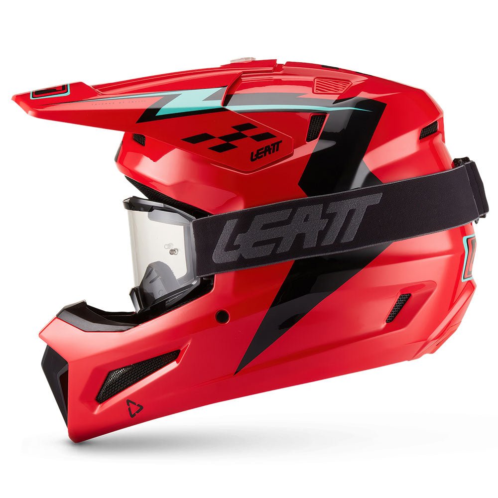 LEATT MOTOCROSS ENDURO MX OFFROAD HELMET MOTO 3.5 - RED BLACK - ACE Race Shop