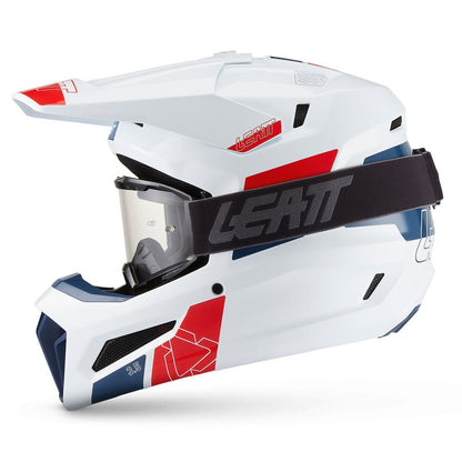LEATT MOTOCROSS ENDURO MX OFFROAD HELMET MOTO 3.5 - WHITE RED - ACE Race Shop