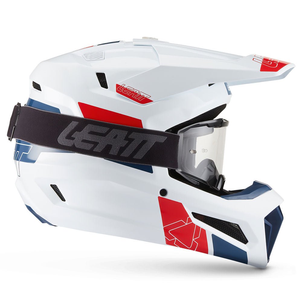 LEATT MOTOCROSS ENDURO MX OFFROAD HELMET MOTO 3.5 - WHITE RED - ACE Race Shop