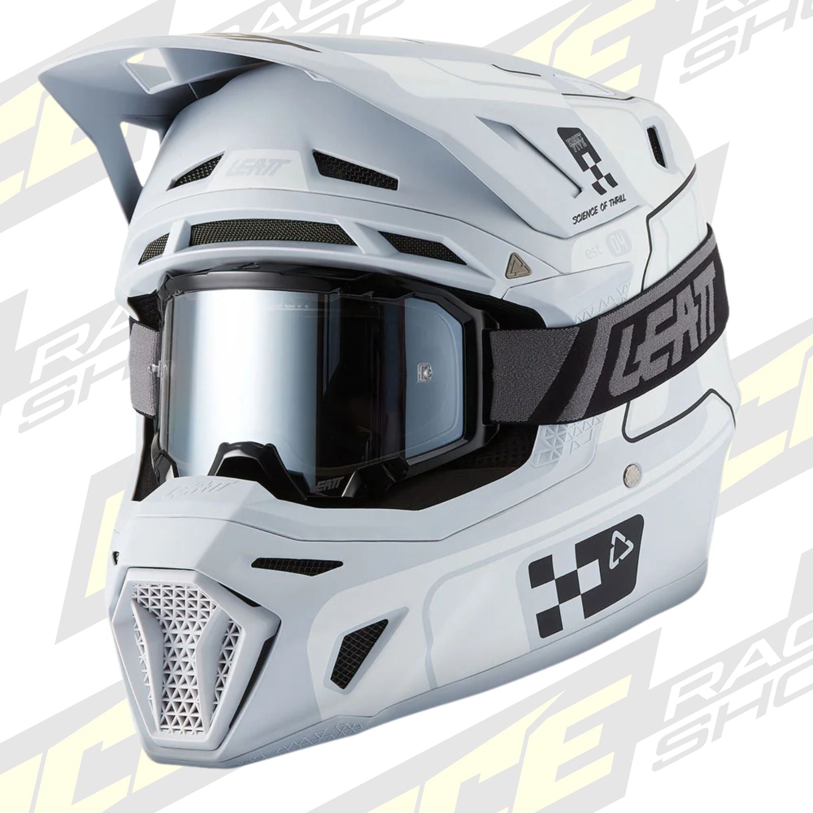 LEATT MOTOCROSS ENDURO MX OFFROAD HELMET MOTO 8.5 - GREY BLACK - ACE Race Shop