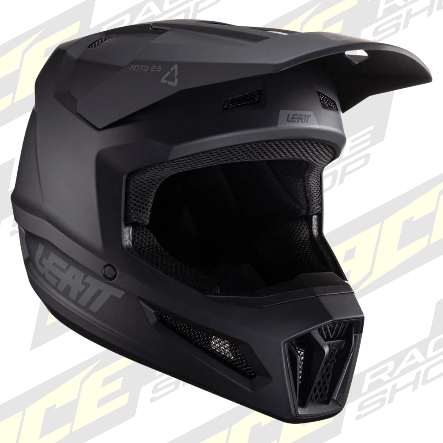 LEATT MOTOCROSS ENDURO OFFROAD HELMET MOTO 2.5 - STEALTH BLACK - ACE Race Shop