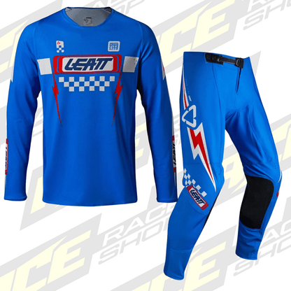 LEATT MOTOCROSS MX 4.5 SHIRT & PANT KIT COMBO - SPPED BLUE - ACE Race Shop