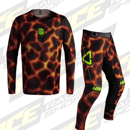 LEATT MOTOCROSS MX 5.5 SHIRT & PANT KIT COMBO - FIRE ORANGE - ACE Race Shop