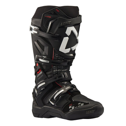 LEATT MOTOCROSS MX BOOT MOTO 5.5 FLEXLOCK EVO - BLACK WHITE - ACE Race Shop
