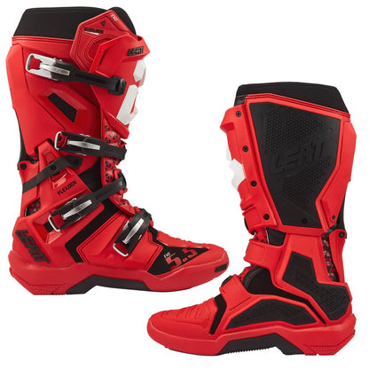LEATT MOTOCROSS MX BOOT MOTO 5.5 FLEXLOCK EVO - RED WHITE - ACE Race Shop