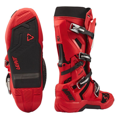 LEATT MOTOCROSS MX BOOT MOTO 5.5 FLEXLOCK EVO - RED WHITE - ACE Race Shop