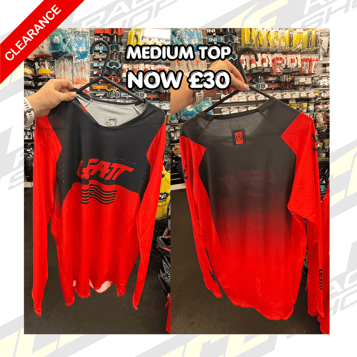 LEATT MOTOCROSS MX JERSEY SHIRT SALE CLEARANCE 4.5 RED 2026 - ACE Race Shop